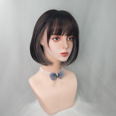 China Black Cheap Bob Cut Wholesale Synthetic Curb Queen Japanese and Korean Wig Style Wave Wigs for sale