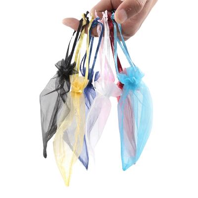 China Cheap Gift Bag Organza Storage Gift Pouch Drawstring Bag Personalized Christmas Organza Mesh Drawstring Bags for sale