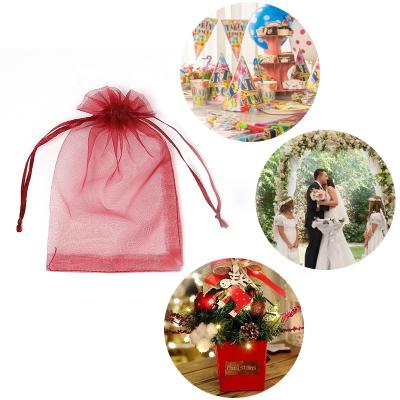 China Gift Organza Pouch Bag 7x9 Small Organza Bag Tote Cheap Christmas for sale