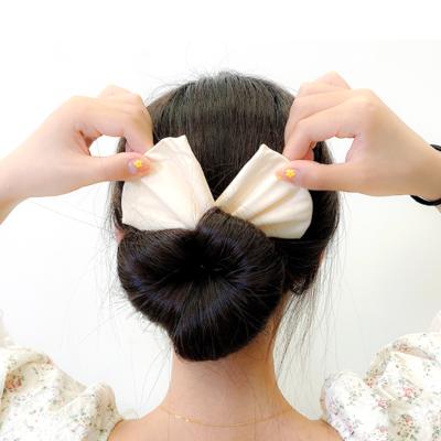 China Cloth Girls Hair Bands Accessories New Fashion Women Summer Hair Volume Bundles Skilful Bun Hair Spinner Band for sale