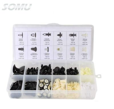 China Automotive Parts 166 Pieces Fastener Kit Box Car Auto Auto Parts Plastic Bumper Clip Clips For Automobile for sale