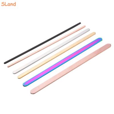 China Wholesale Hot Selling CLASSIC Sland Bracelet DIY Stainless Steel Straight Bendable Flat Bangle Jewelery Maker Bangs For Jewelry for sale