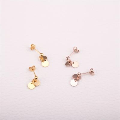 China FASHIONABLE Korean Sweet Round Sland Small Pearl Women Stainless Steel Earring for sale