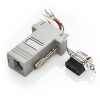 China Computer DB9 RJ45 Female to Female Adapter - Gray for sale