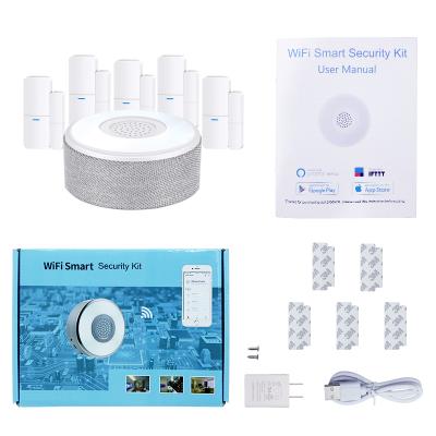 China Indoor hot sale tuya smart voice control 433mhz wireless alarm system for sale