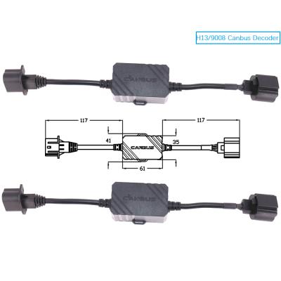 China Warning Canceller/Error Free Ship/Anti-Flicker Now! 2 Piece H13 9008 LED Canbus Decoder H13 Headlight Adapter Package for sale