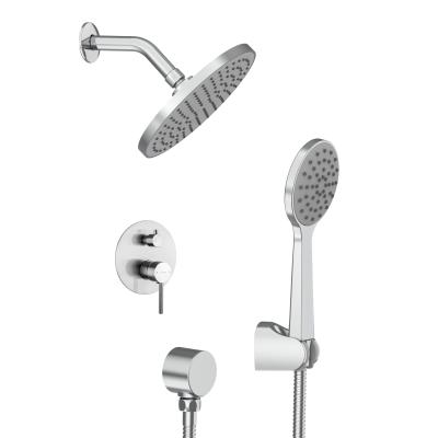 China Without Diverter Rain Showerhead Wall Mounted Shower Faucet Set Shower Head System Shower Column Set for sale