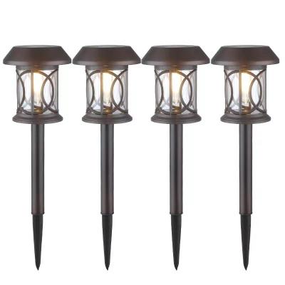 China Solar Powered Landscape Glass Garden LANDSCAPE Pathway Stake Stake Light Wireless Automatic On/Off Luminous Stainless Steel Outdoor Waterproof for sale