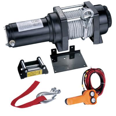 China AUTOMATIC 4500LBS/2041kg 12V Cordless Electric Winch with Synthetic Rope for Boat ATV 4WD for sale