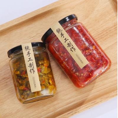 China 25ml 50ml 150ml 100ml 195ml 240ml 450ml 350ml 500ml 1000ml Whole Pickle Honey Hot Sauce Glass Jar for sale