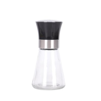 China Wholesale 70ml Food Candle Shaped Glass Pepper Shaker Apothecary Jar Salt Pot Spice Jar Small Spice Containers for sale