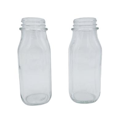 China Square empty milk/juice/tea/drinks 500ml milk/juice/tea/drinks glass bottle with lid wholesale for sale