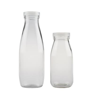 China Large Capacity 250ml 500ml Coconut Milk Beverage Bottle Beverage Bottle 1 Liter Yogurt Drinking Glass Milk Bottle for sale