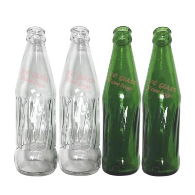 China Custom Clear Empty Glass Beverage 220ml Soft Drink Carbonated Soda Bottle for sale