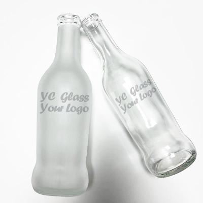 China Custom Beverage 275ml Transparent Empty Glass Soft Drinks Carbonated Soda Bottle for sale