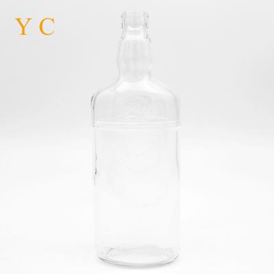 China 750ML Liquor Spirits Liquor Glass Bottle For Vodka Rum Glass Bottle for sale