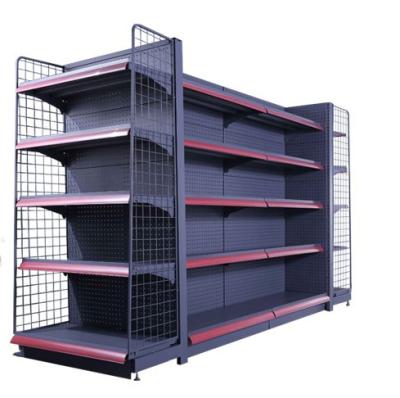 China Corrosion Protection Supermarket Steel Gondola Metal Supermarket Adjustable Heavy Duty Cold Rolled Shelving Shelves for sale