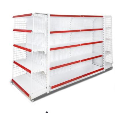 China High Quality Corrosion Protection Duty Cold Rolled Steel Supermarket Gondola Metal Supermarket Shelving Shelves for sale