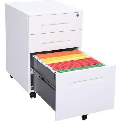 China (Size) Multi-Functional Multi-Layer Steel Colored Drawers Handle Adjustable Office Building 3 Drawer Mobile Filing Cabinet Good Price for sale