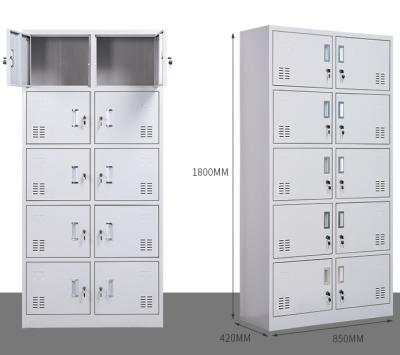 China (Size) China High Quality Adjustable 10 Door Wardrobe Locker Steel Storage Cabinet for Students Gym Locker for sale