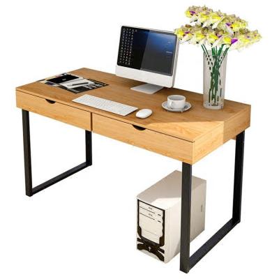 China Latest Eco - Friendly Fashion Office Furniture 2 Drawers Computer Desk For Home Office for sale