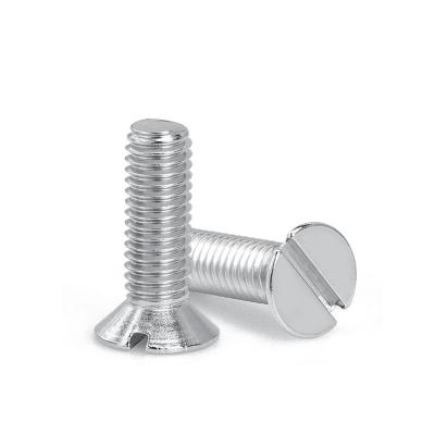 China Countersunk Made In China 304 Stainless Steel Slotted Slotted Countersunk Head Screw GB68 for sale