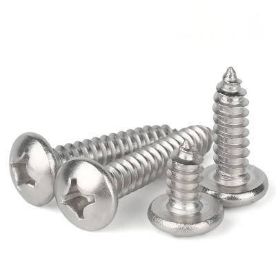 China ST4.2 ST4.8 Stainless Steel Oval Cross Recessed Pan Head Tapping Screws GB845 for sale