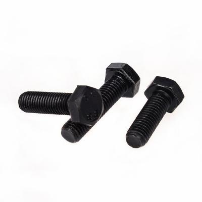 China Premium External Hexagon External Hexagon Screw Set Blackened Medium Carbon Steel Grade 8.8 External Hexagon Screw for sale