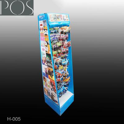 China Corrugated POP retail hanging floor displays for sale