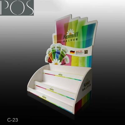 China PVC foamboard colorful counter display in three layers for sale