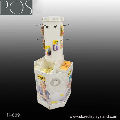 China round hook display stand with compartments base display bin for sale