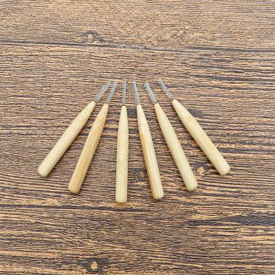 China Hot Sale Eco-friendly I Type Bamboo Interdental Brush Cheapest Biodegradable Disposable Interdental Brush for sale