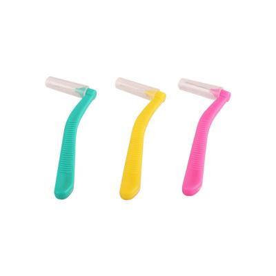 China Reusable L Style Charcoal Infused Brush Ortho Interdental Oral Care Interdental Brush for sale