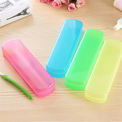 China Sustainable Travel Toothbrush Holder Dust Proof Toothbrush Container Case Plastic Toothpaste Box for sale