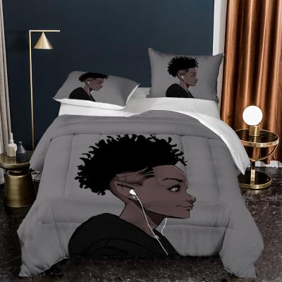 China Aoyatex Africa Sustainable Boy 3D Printed Comforter Set Customized Design Bedding Set for sale