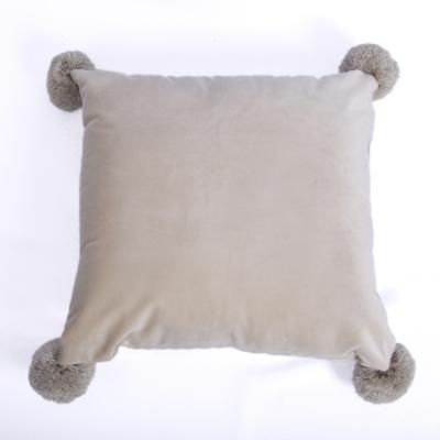 China 2020 fashionable 280gsm velvet tassel solid super viable cushion and square cushion for sale for sale