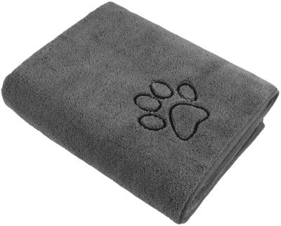 China Custom Wholesale Logo Grooming Towels Pet Hair Cartoon Small Animals Cleaning Use Washable Quick Dry Absorbent Microfiber Dog Towel for sale