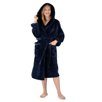 China OEM Breathable Long Sweater Robe For Women Custom Soft Cotton Winter Bathrobe Wearable Bathrobes Cover for sale