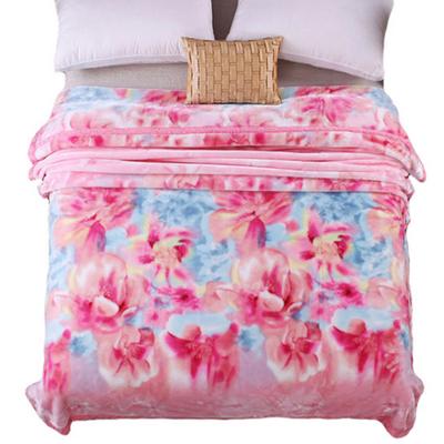 China Anti-pilling Blankets Opp Bag + Thick Cardboard OEM and ODM is 100% Polyester Woven By Real Beautiful Richsun Welcome Regular Print Fur Plain Flowers for sale