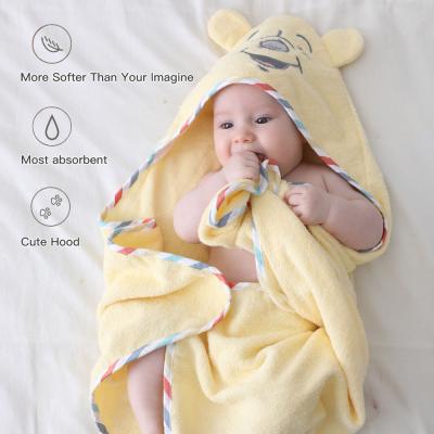 China PORTABLE Baby Bath Cotton OEM Hooded Towel Hooded Towel For Baby Blanket With Hood Bamboo Towel Baby for sale