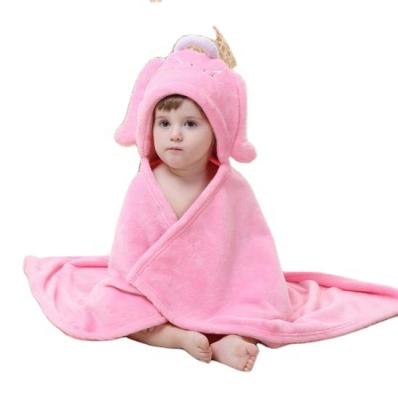 China Hot Sales 100% Cotton Baby Soft Animal Print Beach Towel Safe For Kids Hooded for sale