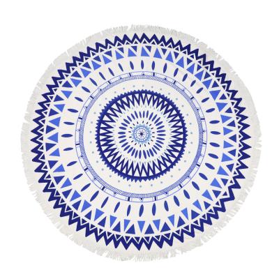 China 2021 New Design Child Safe Outdoor Round Beach Towel With Tassels Summer Super Soft Printed Microfiber Adult Mandala Machine Wash Warm 100 for sale