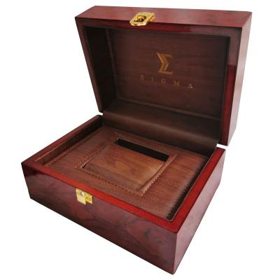 China For Luxury Watch Packaging Custom Wholesale Luxury Wooden Watch Box Gift Watch Box Logo Printed for sale