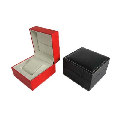 China For Luxury Watch Packing PU Leather Custom Luxury Fashion Simple Logo Watch Box Packaging For Gift for sale