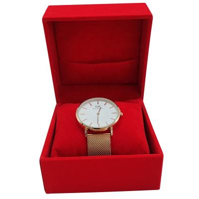 China Factory Handmade Customize Popular Velvet Watch Box For Woman Watches Luxury Best Seller for sale