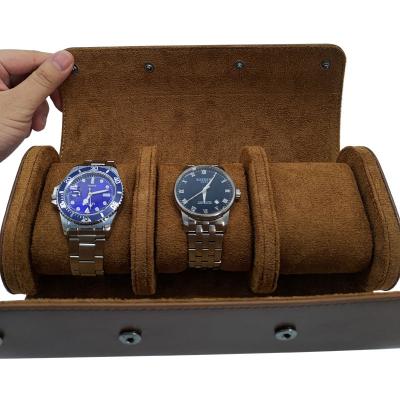 China For Luxury Watch Packing PU Leather Watch Box Roll Watch Square Men Watch Roll Stand One Slot for sale