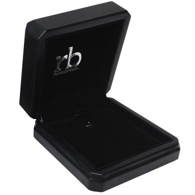 China Luxury Leather+Velvet+Paper Jewelry Custom Printed Logo Gift Small Paper Storage Box Pendant Display for sale