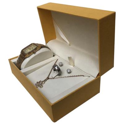 China For Luxury Luxury Red Watch Winder Jewelry Storage Gift Box Ring And Necklace Packaging Box Jewelry Box for sale