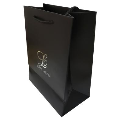 China Recyclable Printing Garment Biodegradable Shopping Grocery Lamination Luxury Black Packaging Bag for sale