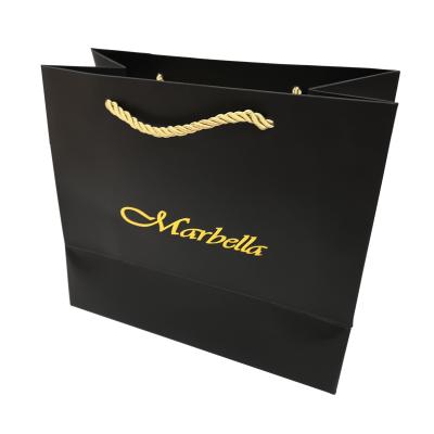 China Recyclable Competitive Price Stylish Customized Brand Logo Boutique Shopping Bag With Handles for sale